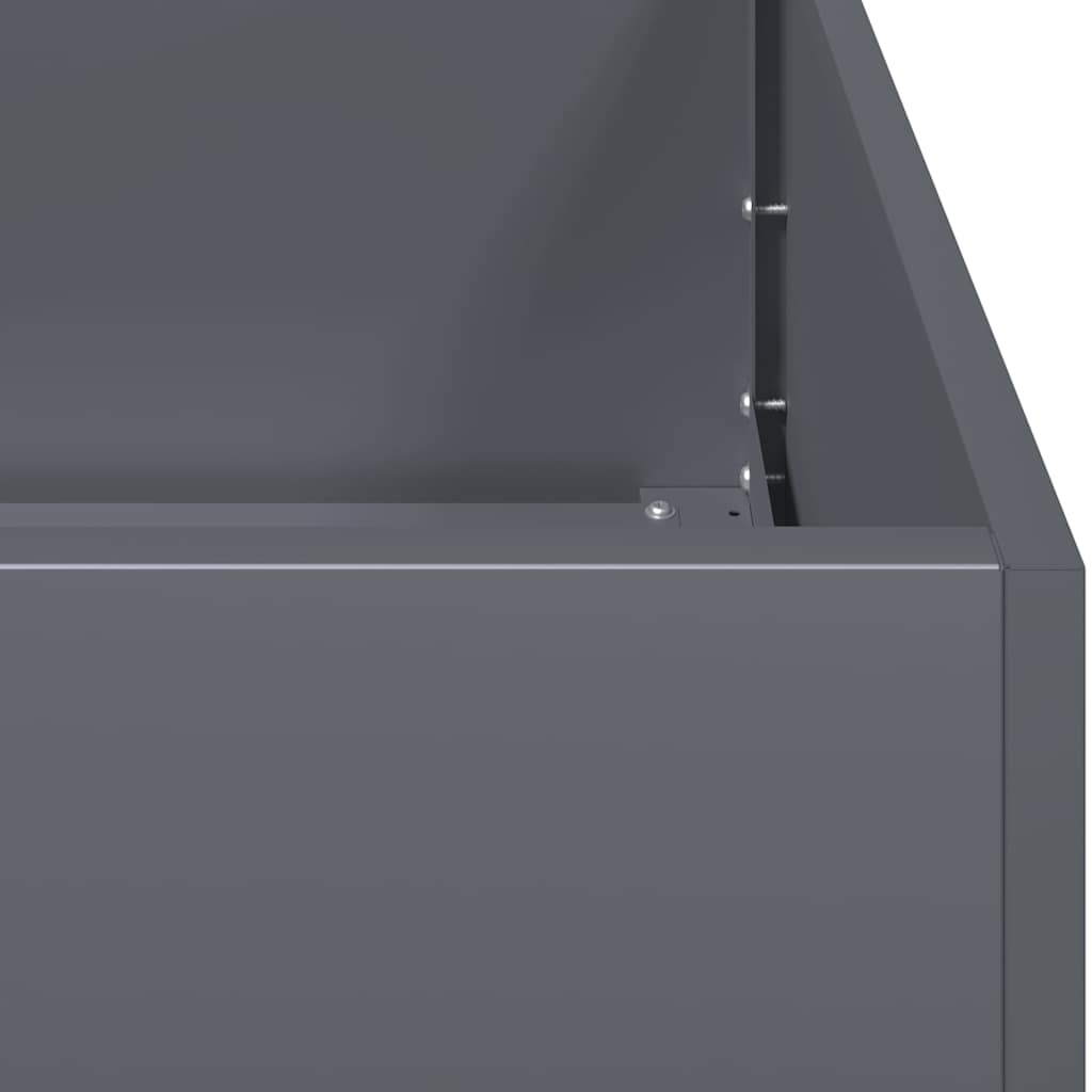 plantekasse 40x80x80 cm stål antracitgrå