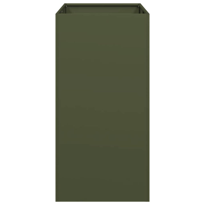 plantekasse 40x80x80 cm stål olivengrøn