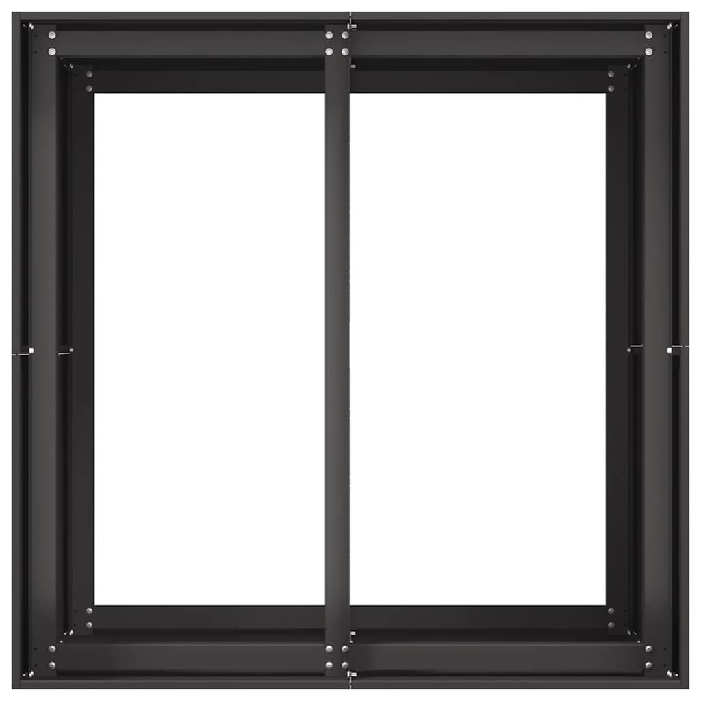 plantekasse 80x80x80 cm stål sort