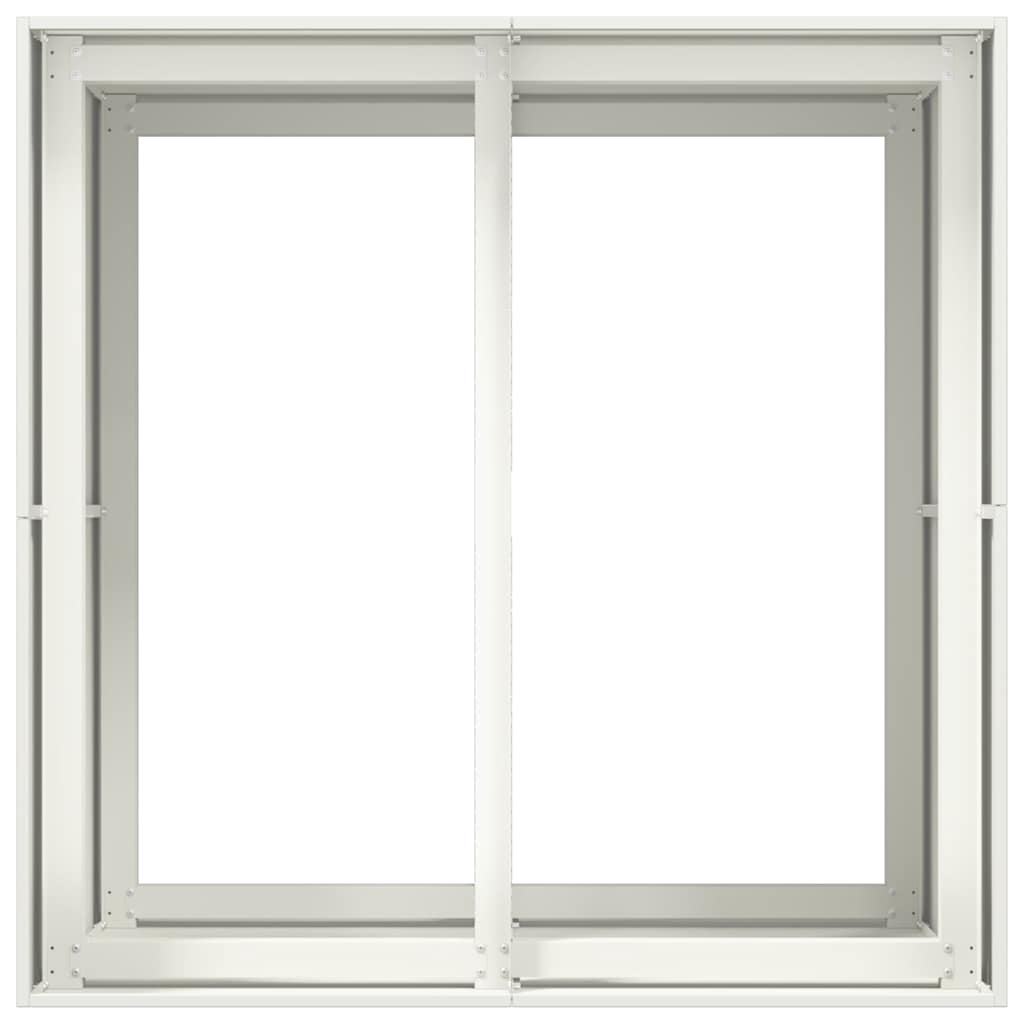 plantekasse 80x80x80 cm stål hvid
