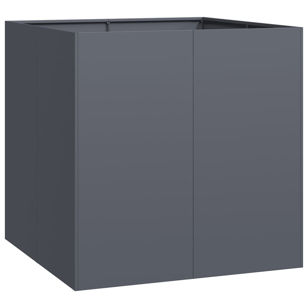 plantekasse 80x80x80 cm stål antracitgrå
