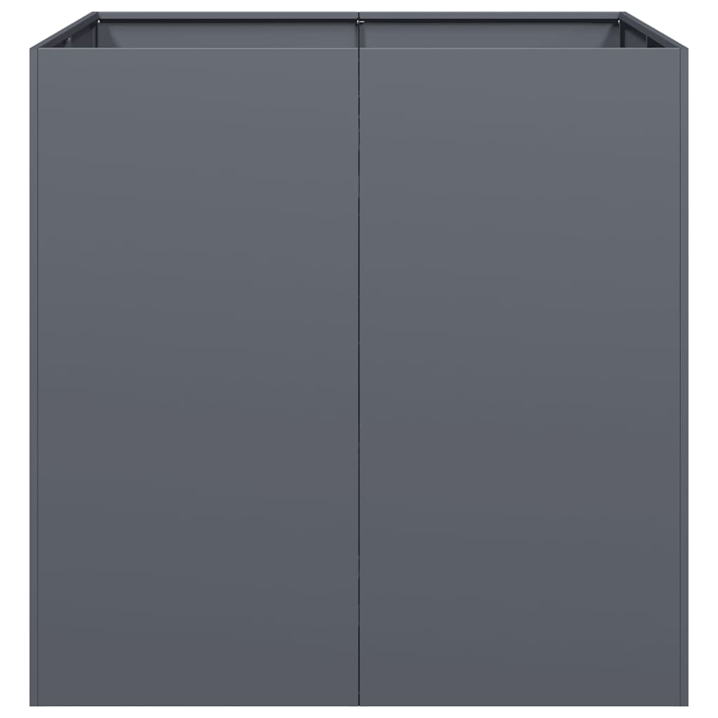 plantekasse 80x80x80 cm stål antracitgrå