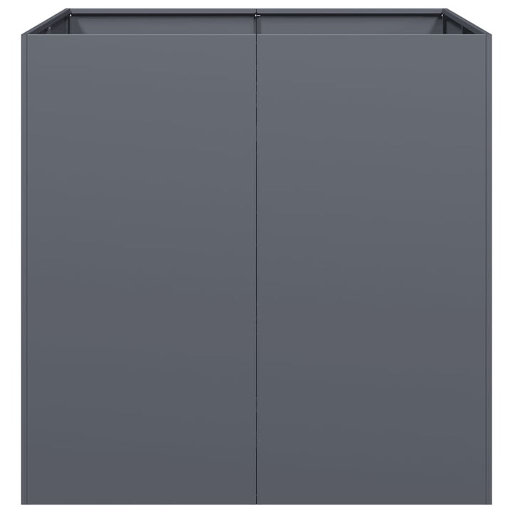 plantekasse 80x80x80 cm stål antracitgrå