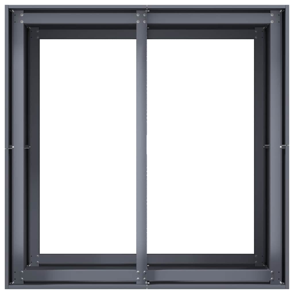 plantekasse 80x80x80 cm stål antracitgrå