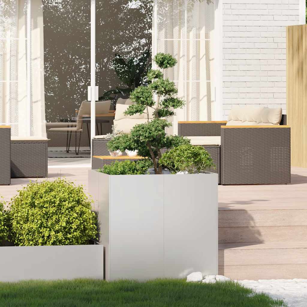 plantekasse 80x80x80 cm rustfrit stål