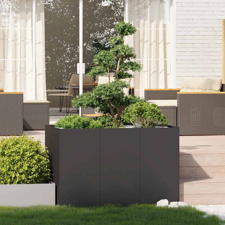 plantekasse 120x80x80 cm stål sort