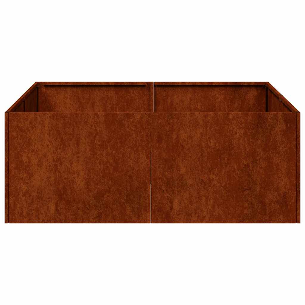 plantekasse rustfarvet 80x80x30 cm forvitringsstål