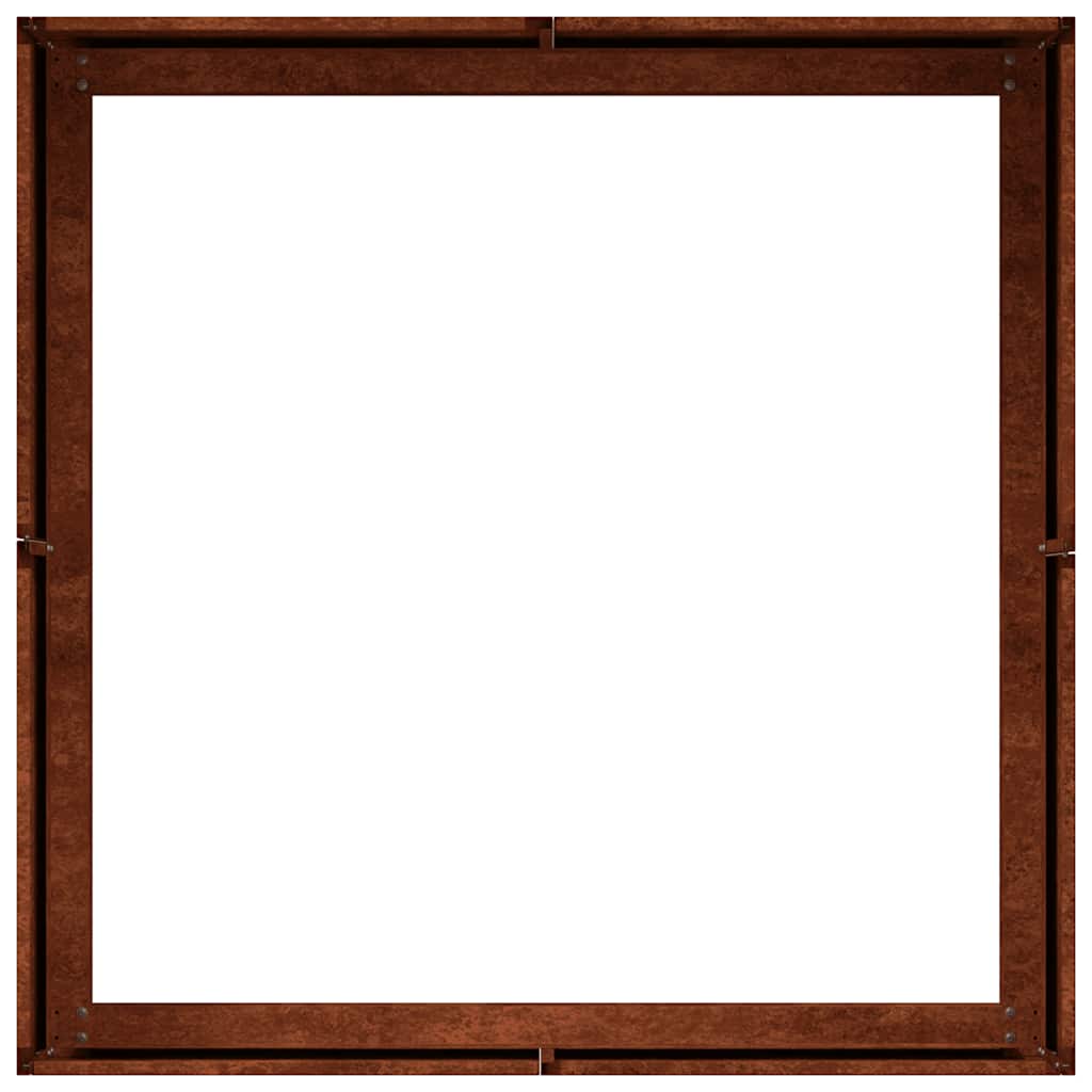 plantekasse rustfarvet 80x80x30 cm forvitringsstål