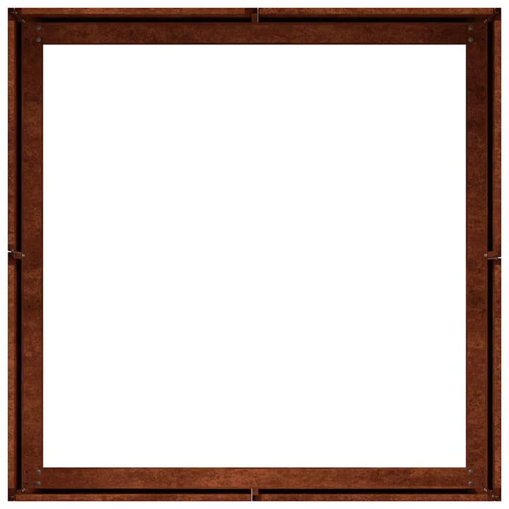 plantekasse rustfarvet 80x80x30 cm forvitringsstål
