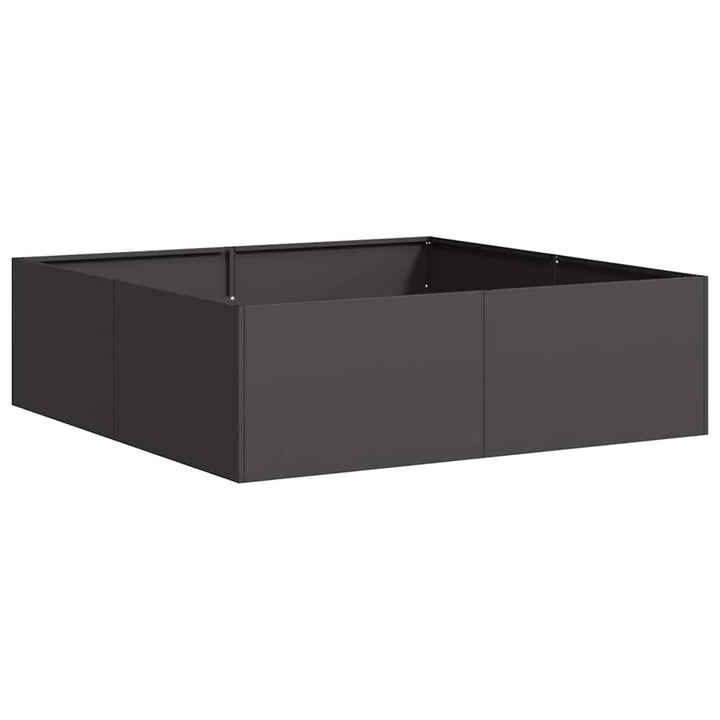 plantekasse 100x100x30 cm stål sort