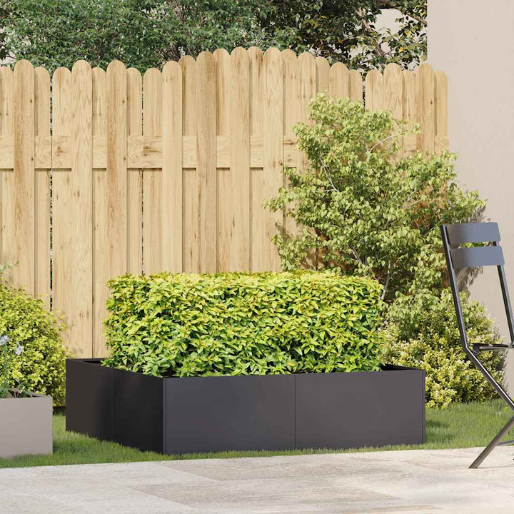 plantekasse 100x100x30 cm stål sort