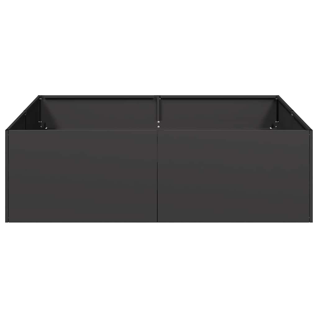 plantekasse 100x100x30 cm stål sort