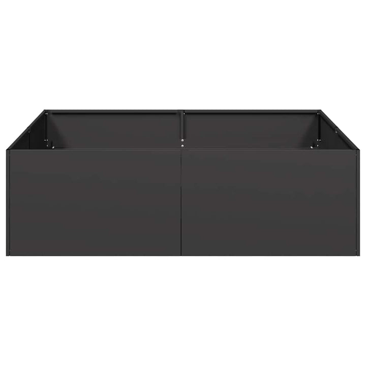 plantekasse 100x100x30 cm stål sort