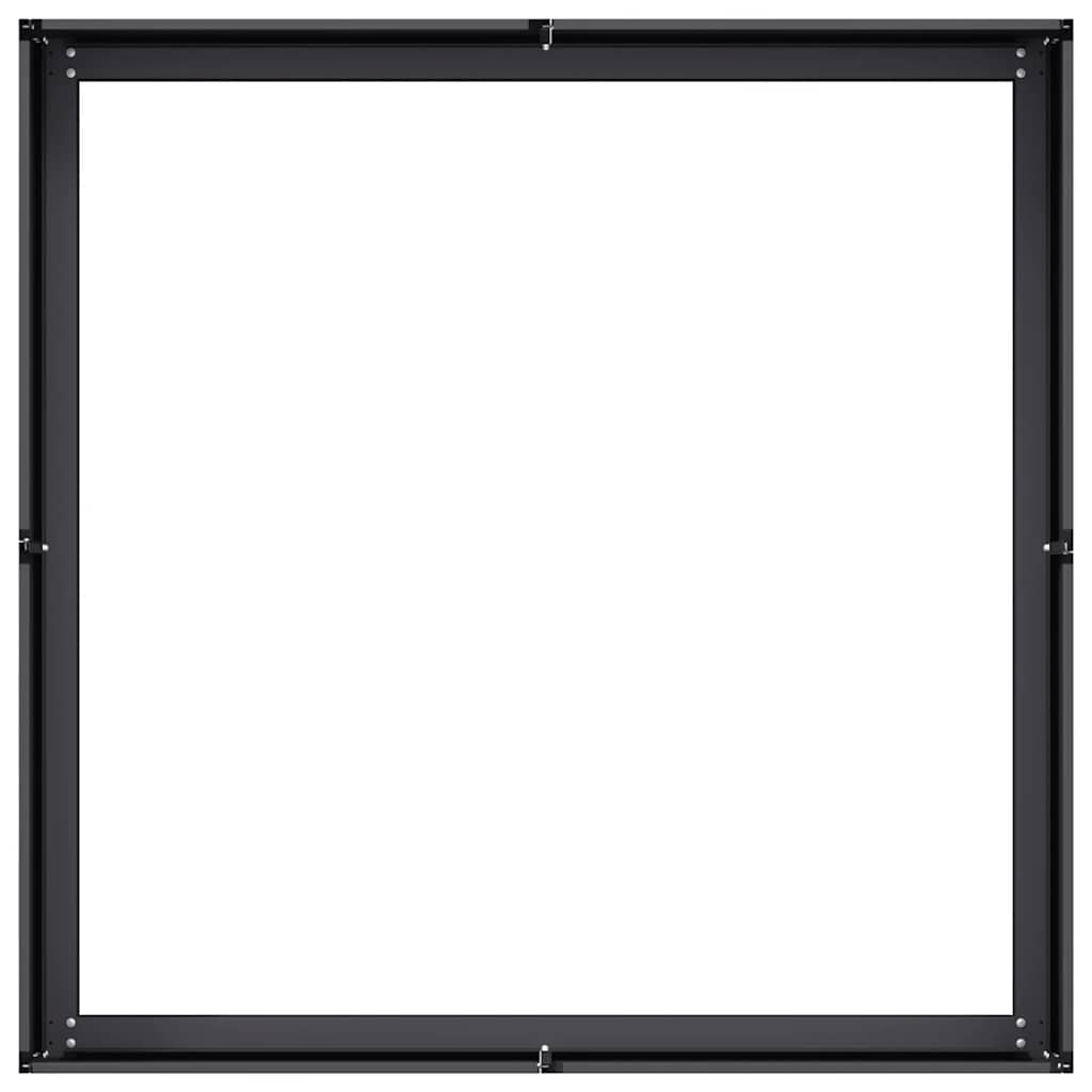 plantekasse 100x100x30 cm stål sort