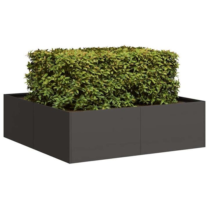 plantekasse 100x100x30 cm stål sort