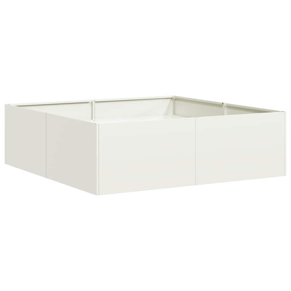 plantekasse 100x100x30 cm stål hvid