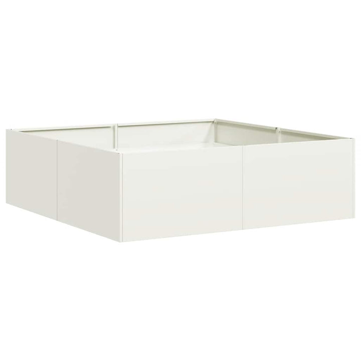 plantekasse 100x100x30 cm stål hvid