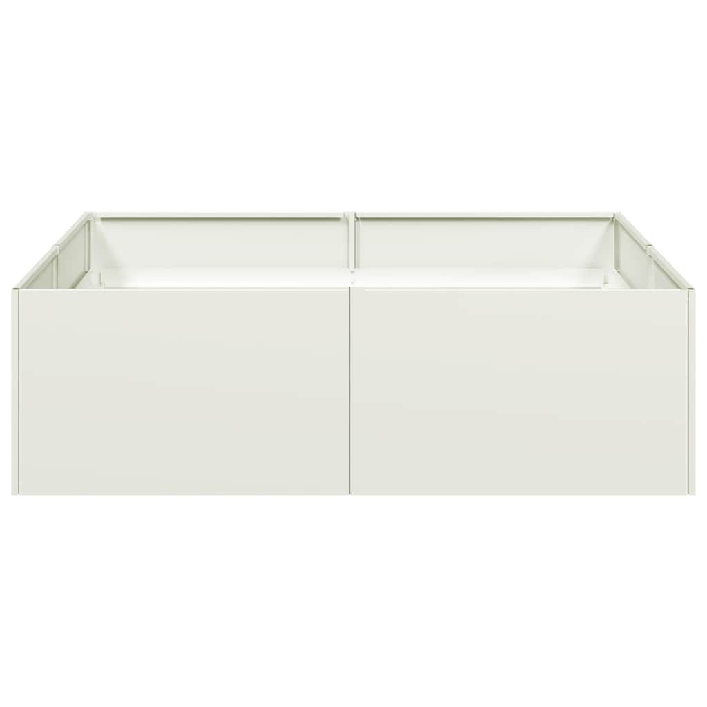 plantekasse 100x100x30 cm stål hvid