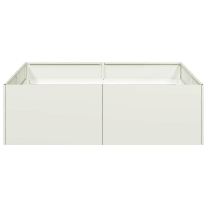 plantekasse 100x100x30 cm stål hvid