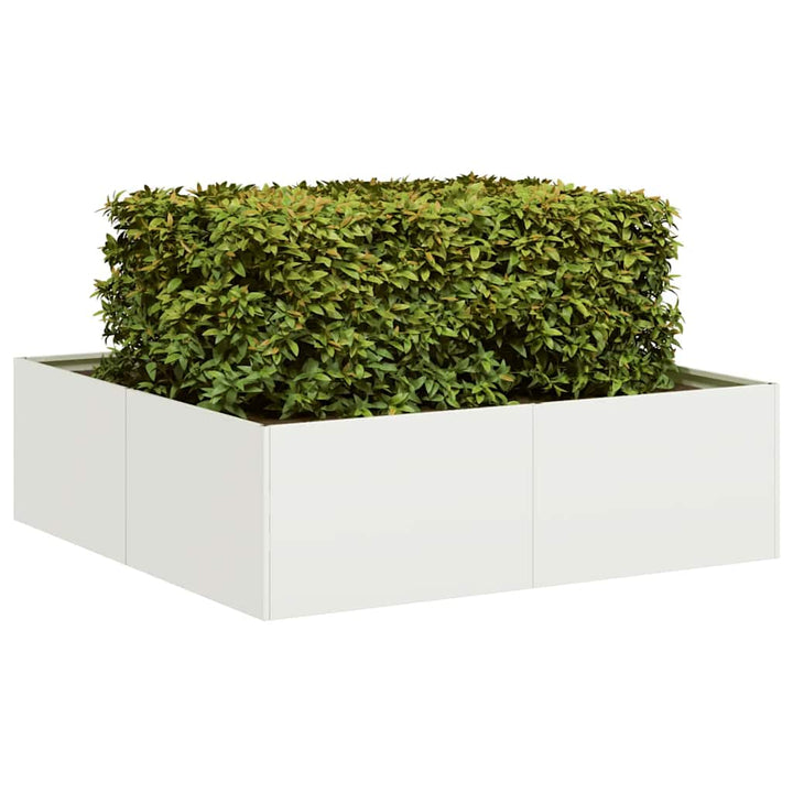 plantekasse 100x100x30 cm stål hvid