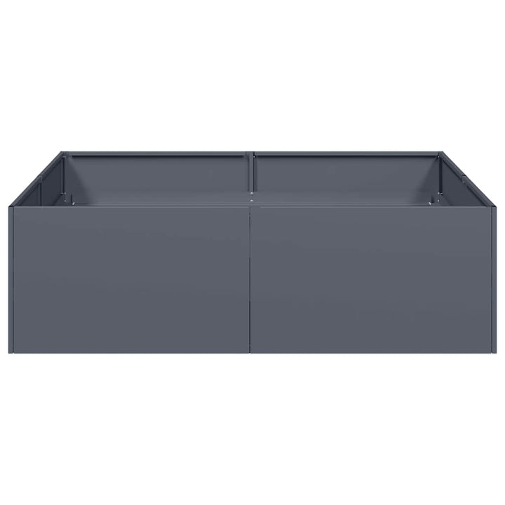plantekasse 100x100x30 cm stål antracitgrå