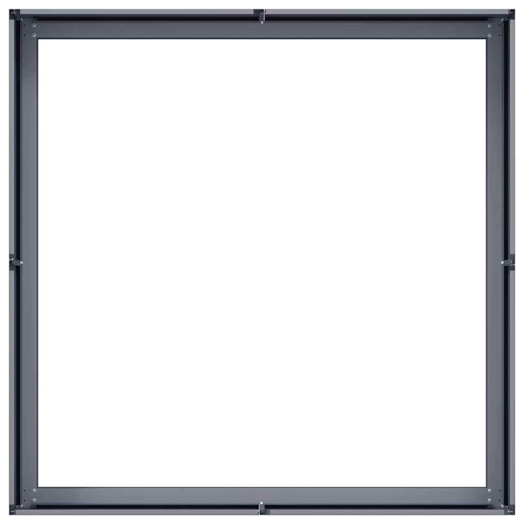 plantekasse 100x100x30 cm stål antracitgrå