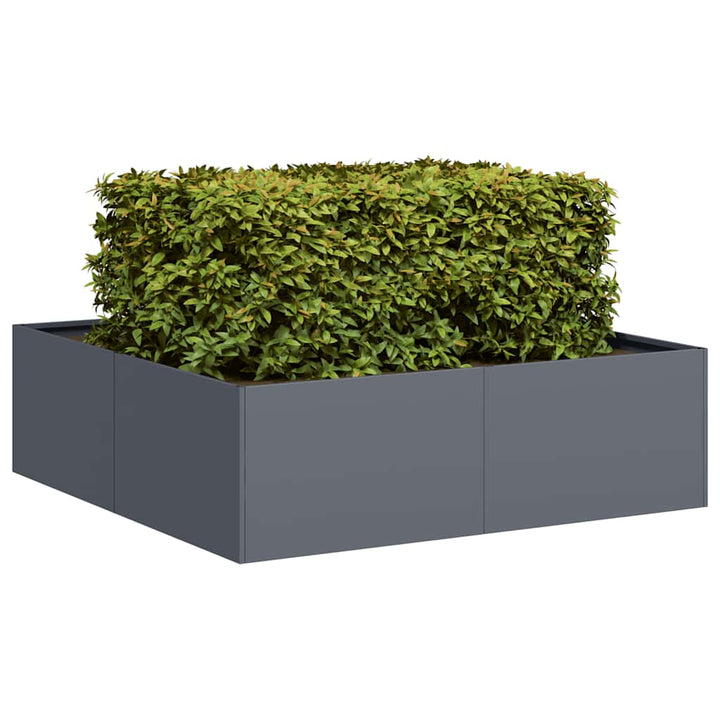 plantekasse 100x100x30 cm stål antracitgrå