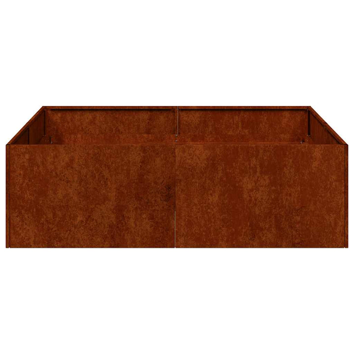 plantekasse rustfarvet 100x100x30 cm forvitringsstål