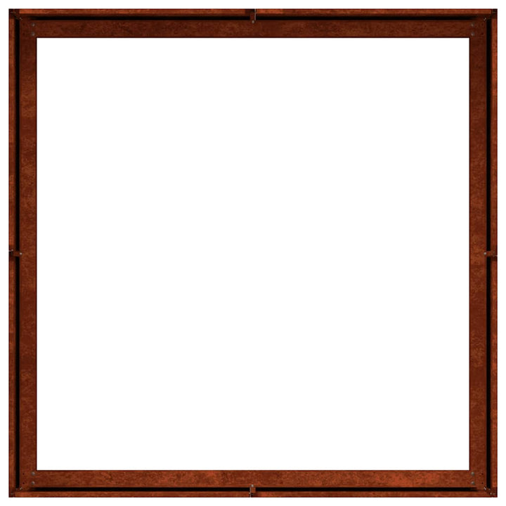 plantekasse rustfarvet 100x100x30 cm forvitringsstål