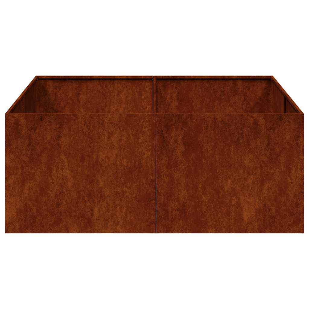plantekasse rustfarvet 100x100x40 cm forvitringsstål