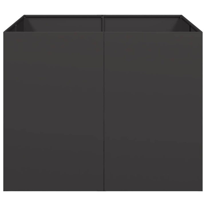 plantekasse 100x100x80 cm stål sort