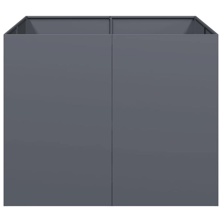 plantekasse 100x100x80 cm stål antracitgrå