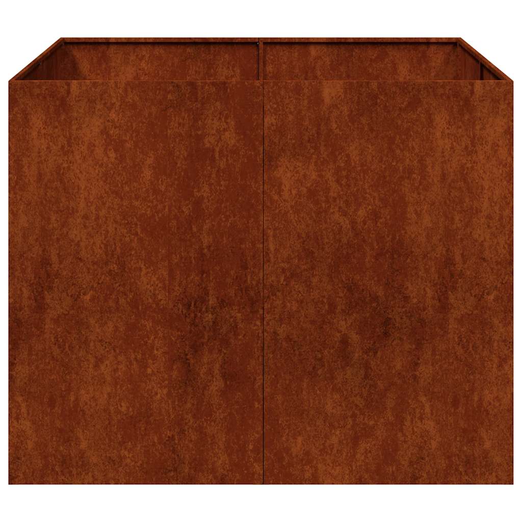plantekasse rustfarvet 100x100x80 cm forvitringsstål