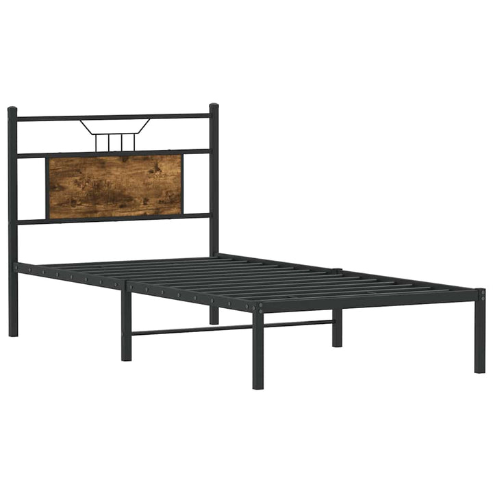 sengeramme 80x200 cm uden madras konstrueret træ røget eg