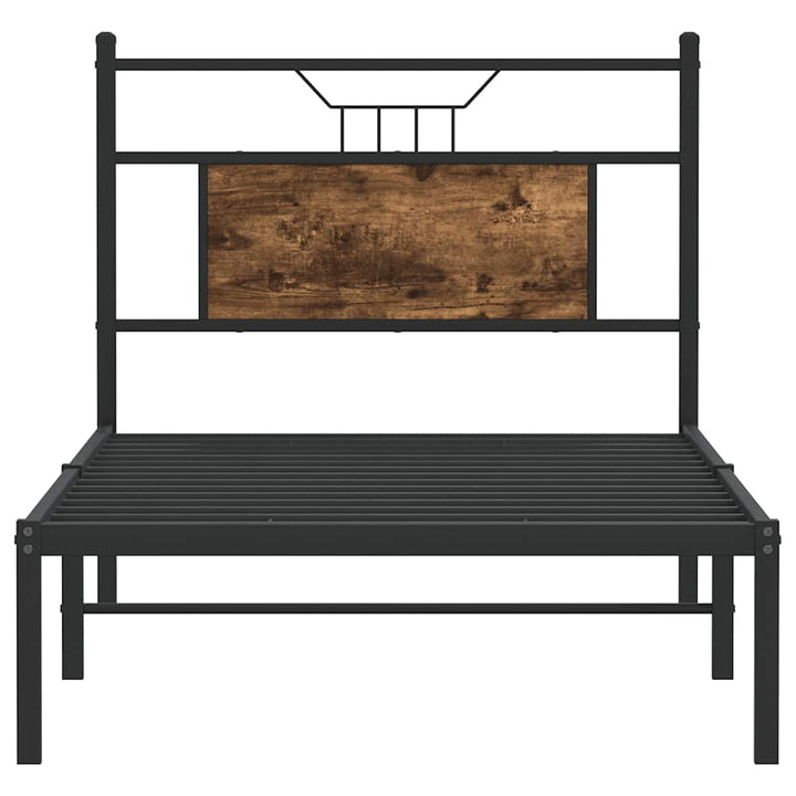 sengeramme 90x190 cm uden madras konstrueret træ røget eg