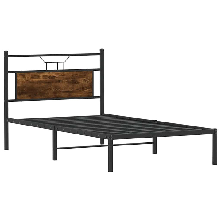 sengeramme 100x190 cm uden madras konstrueret træ røget eg