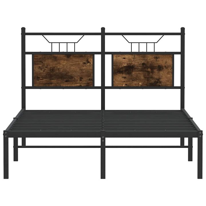 sengeramme 120x190 cm uden madras konstrueret træ røget eg