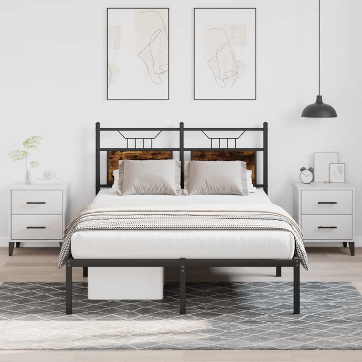 sengeramme 120x190 cm uden madras konstrueret træ røget eg
