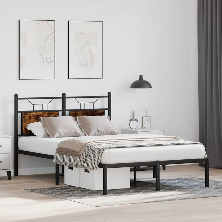 sengeramme 120x200 cm uden madras konstrueret træ røget eg