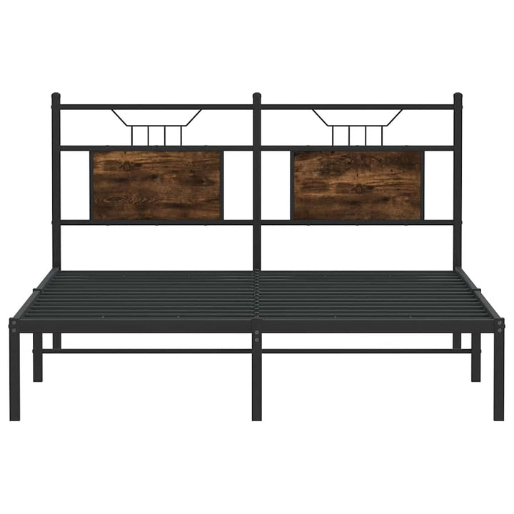 sengeramme 137x190 cm uden madras konstrueret træ røget eg