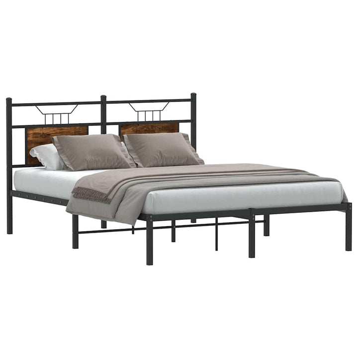 sengeramme 140x190 cm uden madras konstrueret træ røget eg