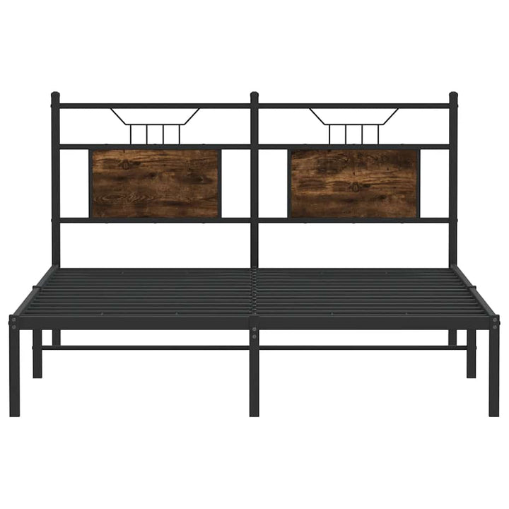sengeramme 140x200 cm uden madras konstrueret træ røget eg