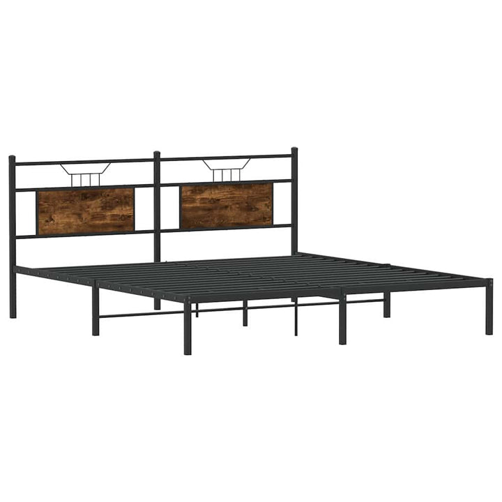 sengeramme uden madras 183x213 cm konstrueret træ røget eg