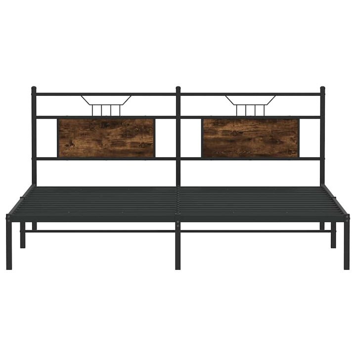 sengeramme uden madras 183x213 cm konstrueret træ røget eg