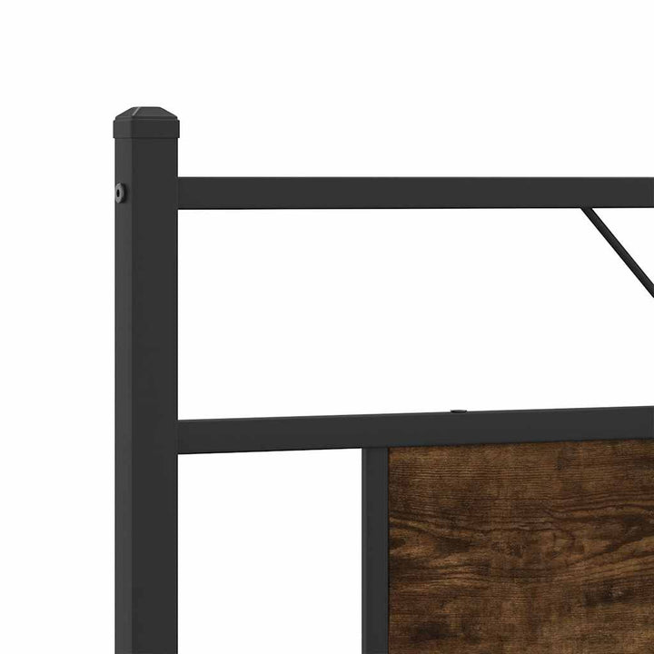 sengeramme uden madras 183x213 cm konstrueret træ røget eg