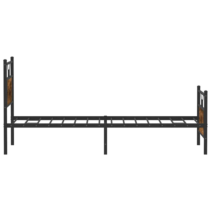 sengeramme 75x190 cm uden madras konstrueret træ røget eg