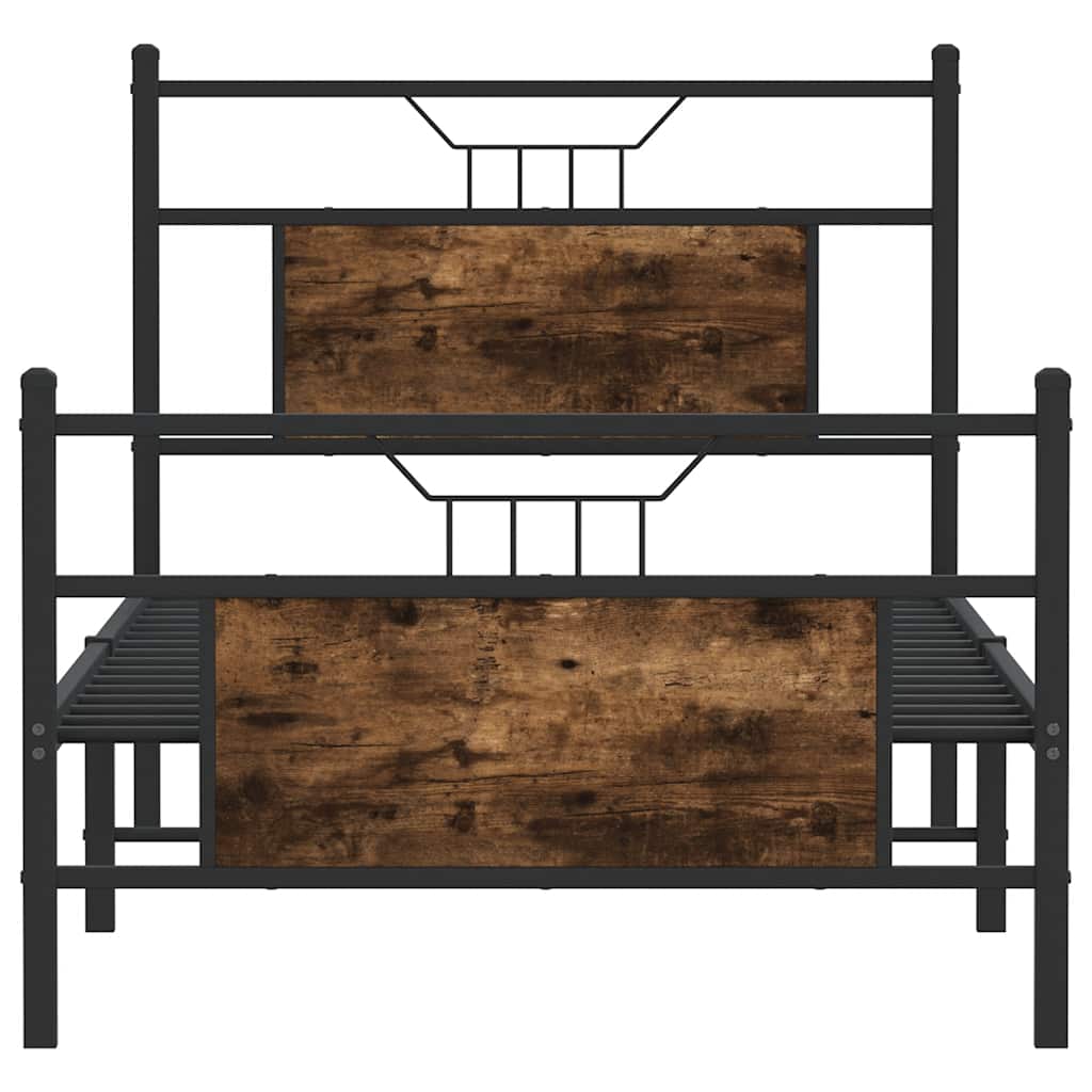 sengeramme 80x200 cm uden madras konstrueret træ røget eg