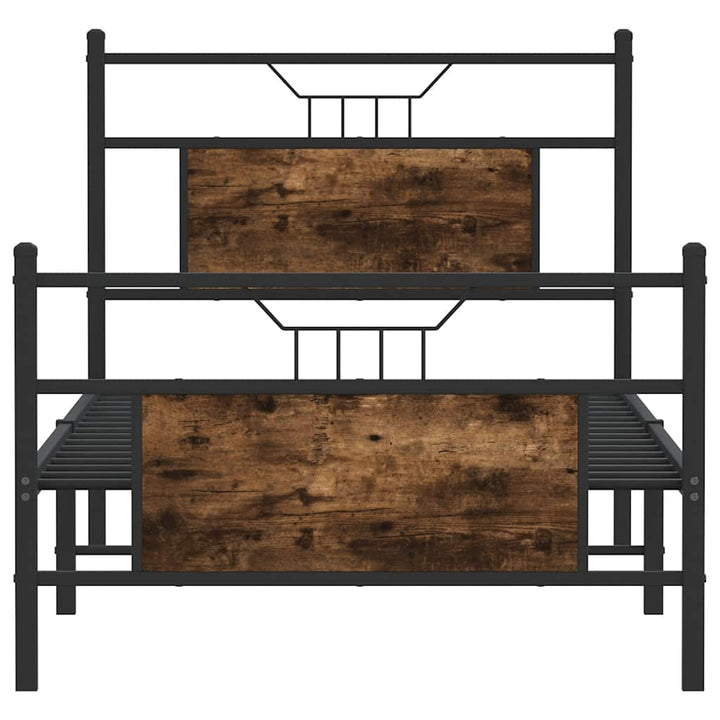 sengeramme 90x190 cm uden madras konstrueret træ røget eg