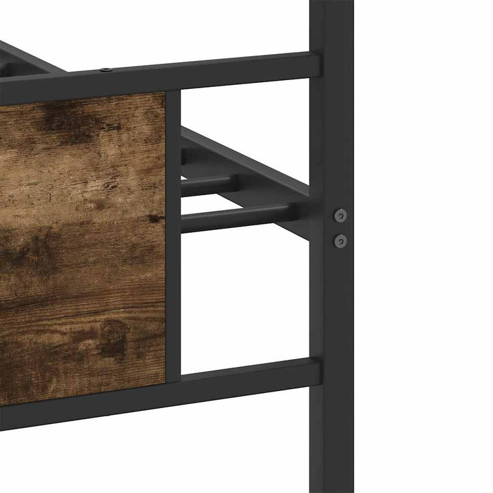 sengeramme 90x200 cm uden madras konstrueret træ røget eg
