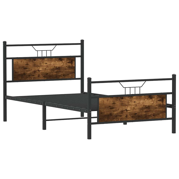 sengeramme 100x200 cm uden madras konstrueret træ røget eg